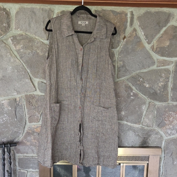 Flax Dresses & Skirts - Flax Brown Sleeveless Dress